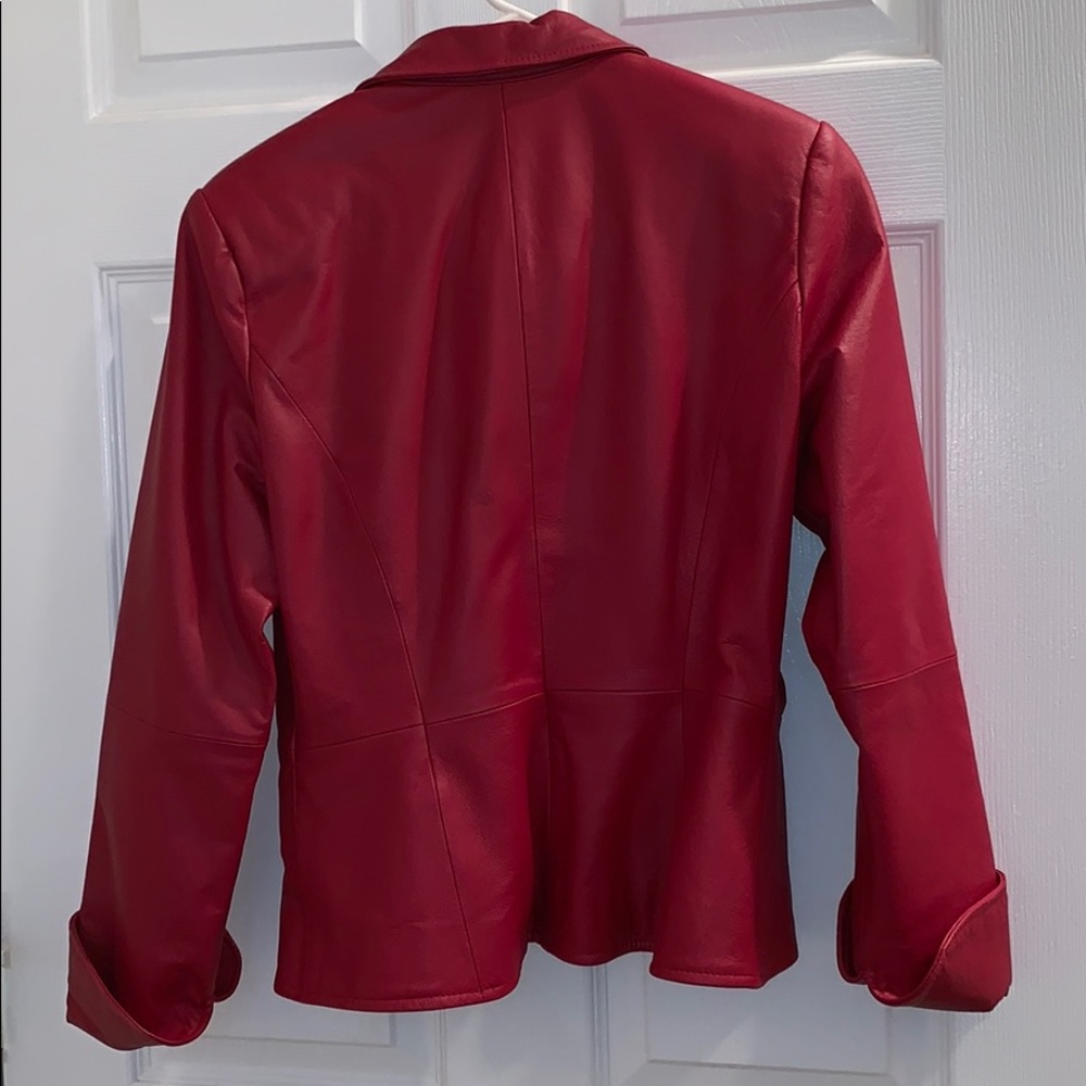 Red leather jacket - Picture 6 of 6